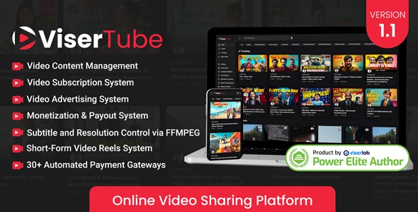 ViserTube v1.5 在线视频分享平台 WordPress主题