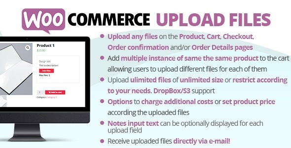 WooCommerce Upload Files (v87.0) - 文件上传插件