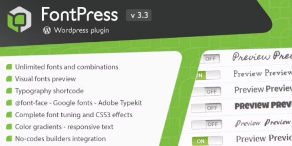 FontPress (v3.4.6) WordPress字体管理器 - 轻松管理网站字体