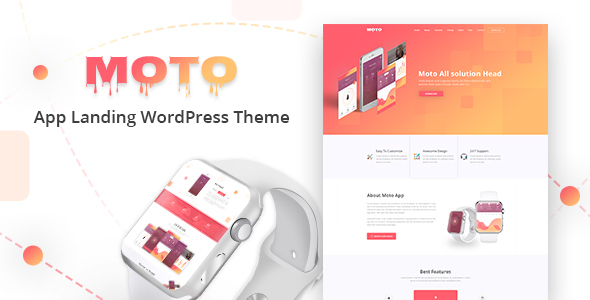 Moto v1.2.1 WordPress落地页主题 - 高效转化与响应式设计