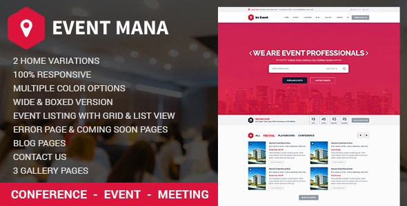 Event Management WordPress Theme v1.9.4 - 专业活动管理WordPress主题
