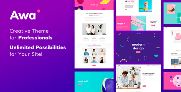 Awa v1.4.7 Portfolio WordPress - 创意作品集WordPress主题