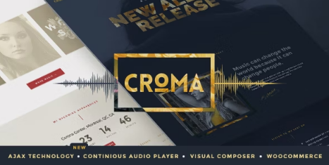 Croma v3.5.12 响应式音乐WordPress主题 - 支持Ajax和连续播放功能