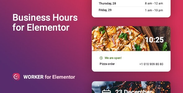 Worker v1.0.8 - Elementor商业营业时间小工具