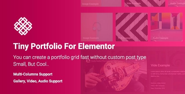 Tiny Portfolio Widget For Elementor v1.0.7.4 - Elementor作品集小工具