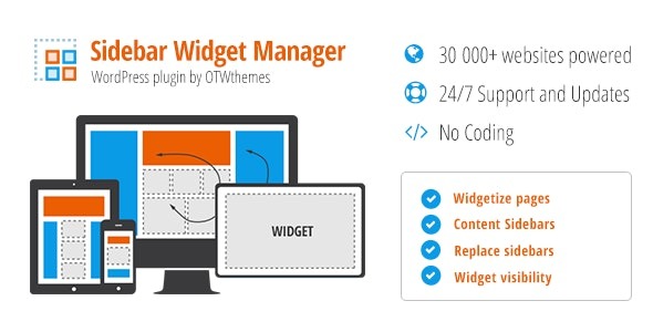 Sidebar & Widget Manager for WordPress v4.7 - WordPress侧边栏和小工具管理插件