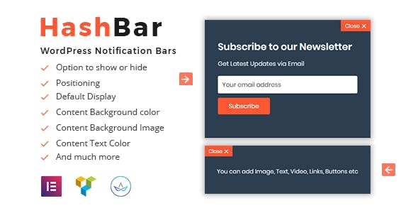 HashBar Pro v1.3.4 WordPress通知栏插件 - 专业网站通知工具