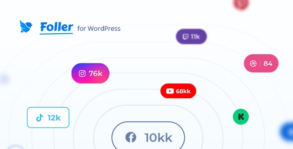 Foller v1.2.5 WordPress社交关注栏插件