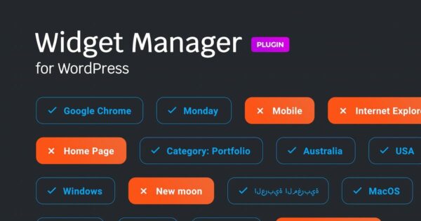 Widget Manager v1.0.2 WordPress小部件管理系统 - 高效管理WordPress小部件工具