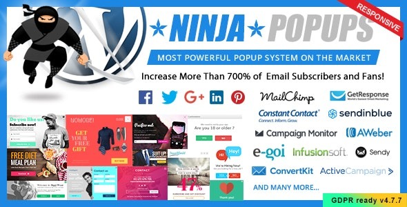 Ninja Popups v4.7.8* – WordPress弹窗插件