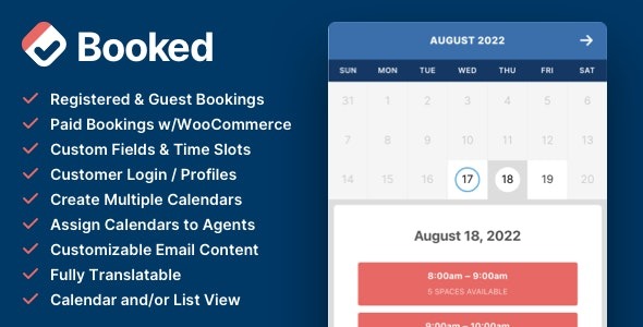 Booked v2.4.4 WordPress预约预订插件