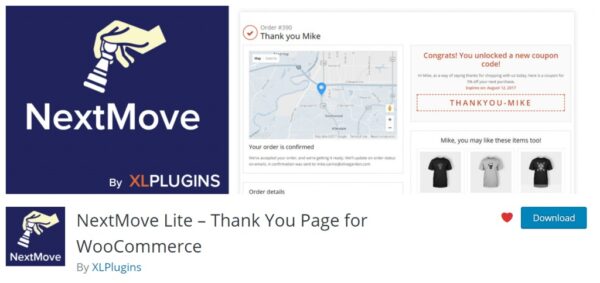 NextMove v1.17.1 WooCommerce Thank You Page - 增强WooCommerce感谢页面的专业插件