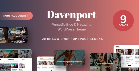 Davenport v1.3多功能博客和杂志WordPress主题