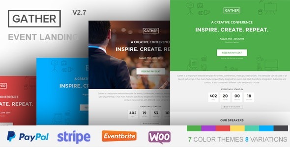 Gather v3.0.6 - 活动与会议WordPress着陆页主题