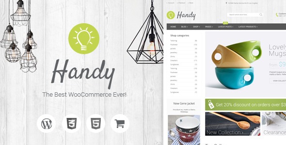 Handy v5.2.0 手工店WordPress WooCommerce主题 - 创意设计与电商解决方案