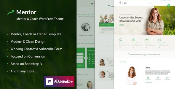 Mentor (v2.3.2) 个人发展教练WordPress主题