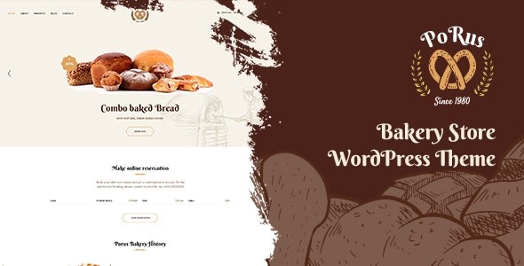 Porus v1.0.9 - 面包店商店WordPress主题
