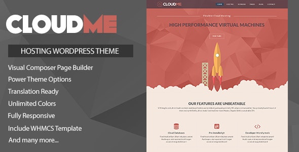 Cloudme Host v1.1.6 WordPress主机主题 - 专业WHMCS集成主机服务网站模板