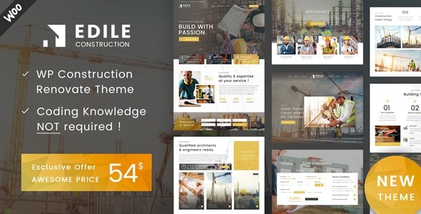 Edile v1.9 Construction WordPress Theme - 建筑行业WordPress主题