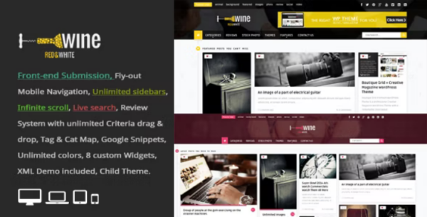 Wine Masonry (v3.4) 评测及前端提交WordPress主题