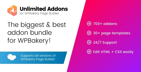 Unlimited Addons for WPBakery Page Builder (Visual Composer) v.1.0.42 - WPBakery页面构建器无限扩展插件