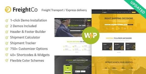 FreightCo v1.1.7 运输与仓储WordPress主题 - 物流公司网站模板