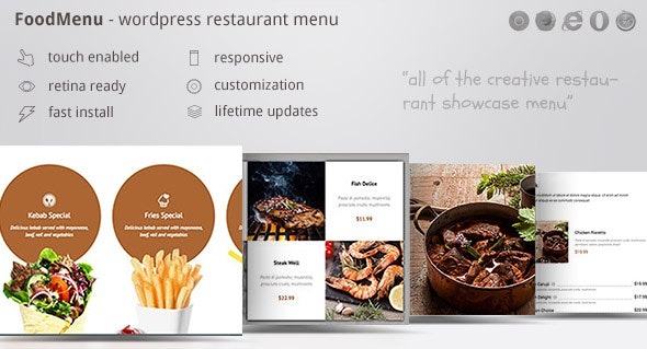 FoodMenu v.1.20 WP创意餐厅菜单展示WooCommerce插件