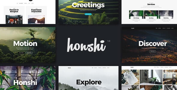 Honshi (v2.6.2) WordPress 简约作品集主题 - 创意多功能设计