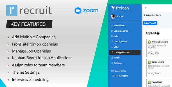 Recruit Recruitment Manager v2.3.8 - 招聘管理插件
