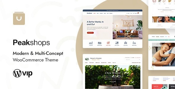 PeakShops (v1.5.3) 现代多概念 WooCommerce 主题