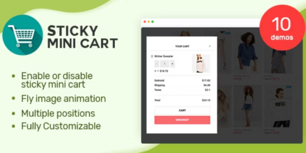 Sticky Mini Cart For WooCommerce v1.1.1 - WooCommerce粘性迷你购物车插件