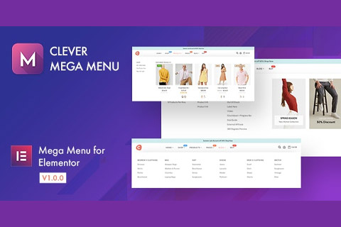 Clever Mega Menu for Elementor v1.0.10 - Elementor智能超级菜单插件