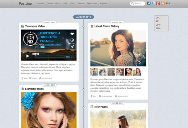 Themify Postline WordPress Theme v7.1.2 - 博客时间线主题
