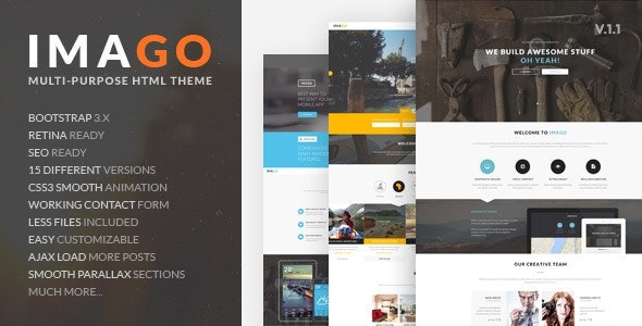 Imago v1.1 Multipurpose HTML5 Template - 多功能HTML5网页模板