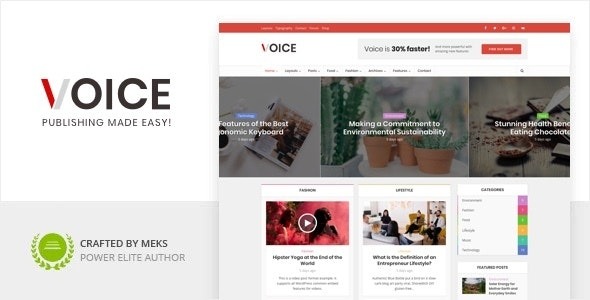 Voice v3.0.3 清洁新闻/杂志WordPress主题 - 专业新闻杂志网站设计