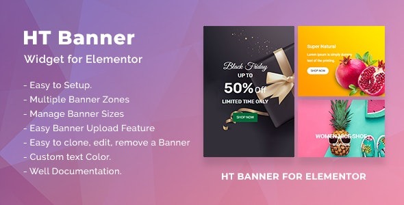 HT Banner for Elementor v1.0.5 - Elementor横幅广告插件