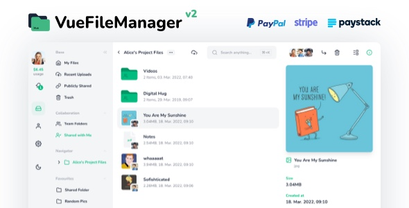 Vue File Manager Pro v2.2.7 您的专业存储云平台 [常规许可证]