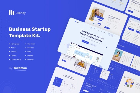 Clientcy – 商业与创业Elementor模板套件