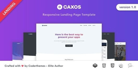 Caxos v1.0 Landing Page Template - 专业单页模板