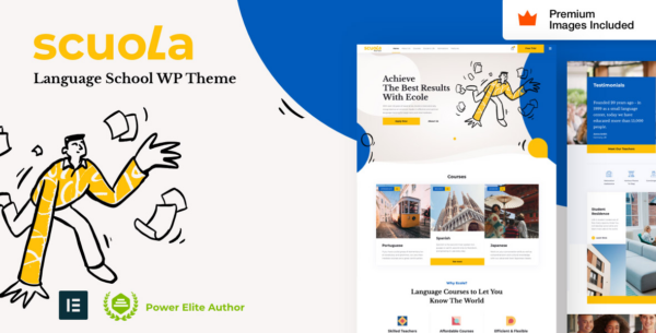 Scuola (v10.1) 语言学校WordPress Elementor主题