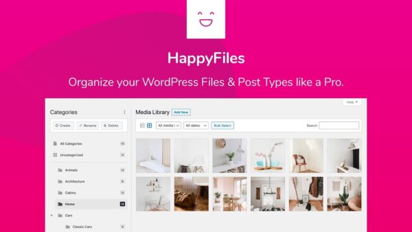 HappyFiles Pro v1.8.3 WordPress媒体库插件 - 高效管理您的媒体文件