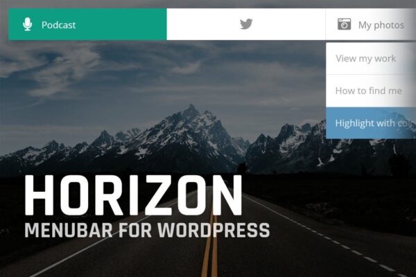 Horizon v3.2 Menu Bar Plugin for WordPress - WordPress轻量级菜单栏插件