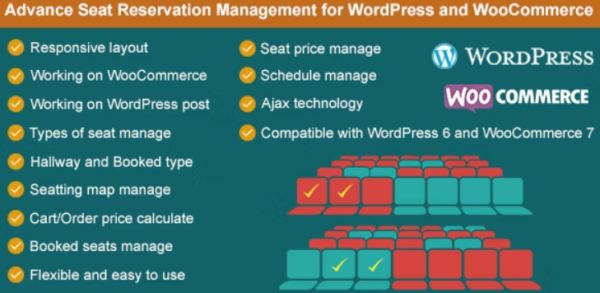 Advance Seat Reservation Management for WooCommerce v3.1 - WooCommerce高级座位预订管理系统