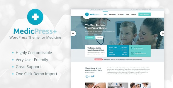 MedicPress v1.9.0 医疗诊所和私人医生WordPress主题