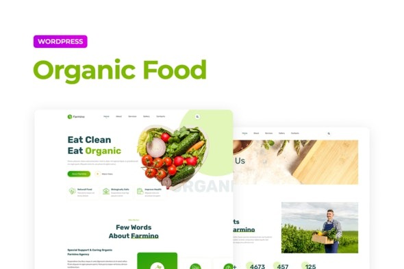 Farmino – Organic Food Elementor Template Kit | 有机食品Elementor模板套件