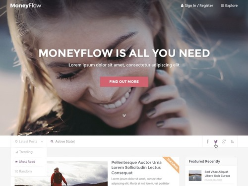 MyThemeShop MoneyFlow WordPress Theme (v1.2.11) - 专业金融与货币流动主题
