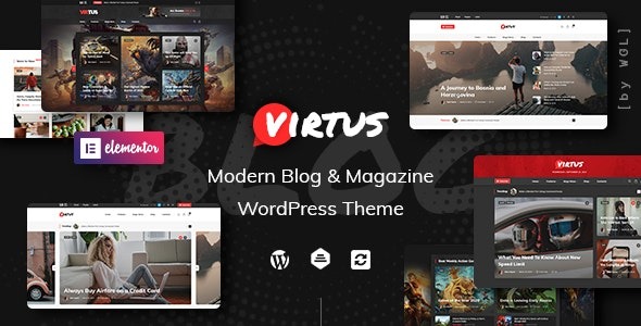 Virtus v1.2.4 现代博客和杂志WordPress主题