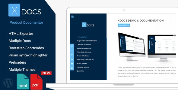 X Docs v1.1.1 WordPress产品文档创建工具