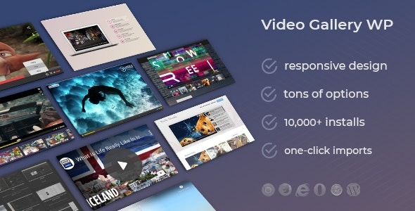 Video Gallery v12.25 WordPress插件 - 支持YouTube、Vimeo和Facebook页面的视频库