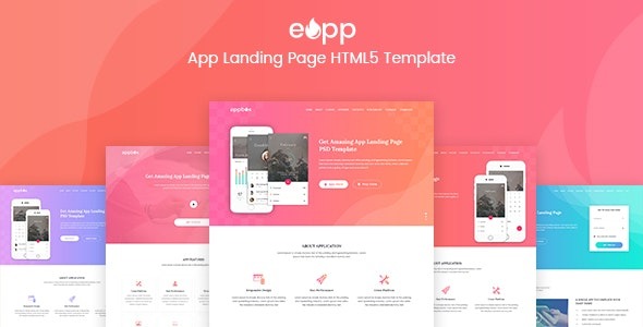 eApp v1.0 - 5合1应用着陆页主题（WordPress主题）